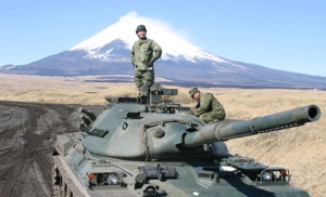 74式戦車上にて